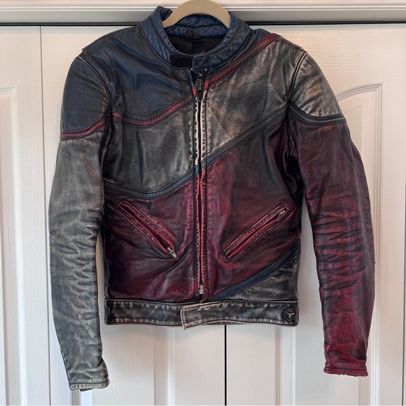 Vintage Taurus Genuine Leather Biker Jacket - Picture 5 of 15